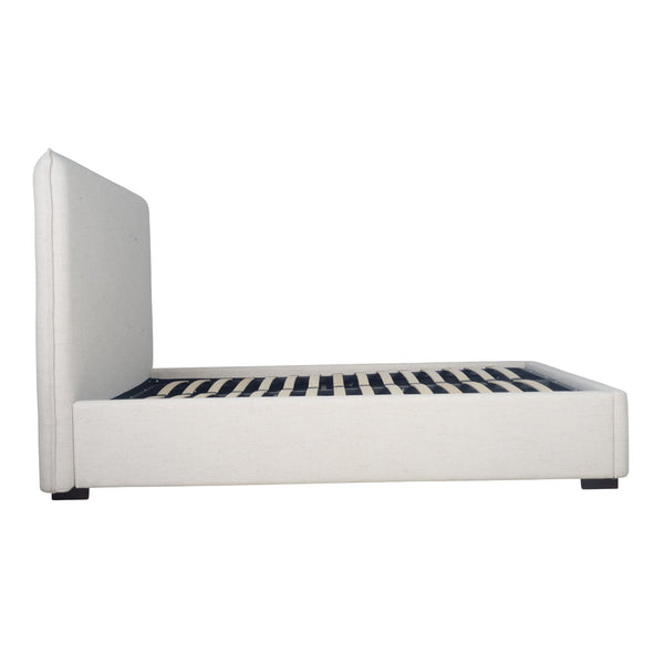 Lh Imports Allure Storage Queen Bed - Maya Oatmeal: Elegant Design With Ample Storage For Stylish Home Decor Beige Wood,Metal,Polyester,Linen,Gas Lift,Pu Foam,Polyester Fiber Fth032q