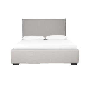 Lh Imports Allure Storage Queen Bed - Maya Oatmeal: Elegant Design With Ample Storage For Stylish Home Decor Beige Wood,Metal,Polyester,Linen,Gas Lift,Pu Foam,Polyester Fiber Fth032q