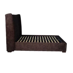 Lh Imports Cora Storage King Bed - Luxurious Velvet Design For Elegant Home Decor And Maximum Storage Space Brown Plywood,Mdf,Rubberwood,Metal,Polyester,Linen,Gas Lift,Pu Foam,Polyester Fiber Fth034k
