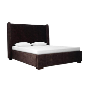 Lh Imports Cora Storage King Bed - Luxurious Velvet Design For Elegant Home Decor And Maximum Storage Space Brown Plywood,Mdf,Rubberwood,Metal,Polyester,Linen,Gas Lift,Pu Foam,Polyester Fiber Fth034k