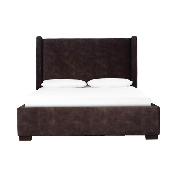 Lh Imports Cora Storage King Bed - Luxurious Velvet Design For Elegant Home Decor And Maximum Storage Space Brown Plywood,Mdf,Rubberwood,Metal,Polyester,Linen,Gas Lift,Pu Foam,Polyester Fiber Fth034k