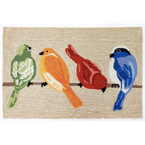 Trans Ocean Liora Manne Frontporch Birds Indoor/Outdoor Area Rug - Beautifully Crafted For Transitional Spaces Natural Polyester,Acrylic Ftp23445712