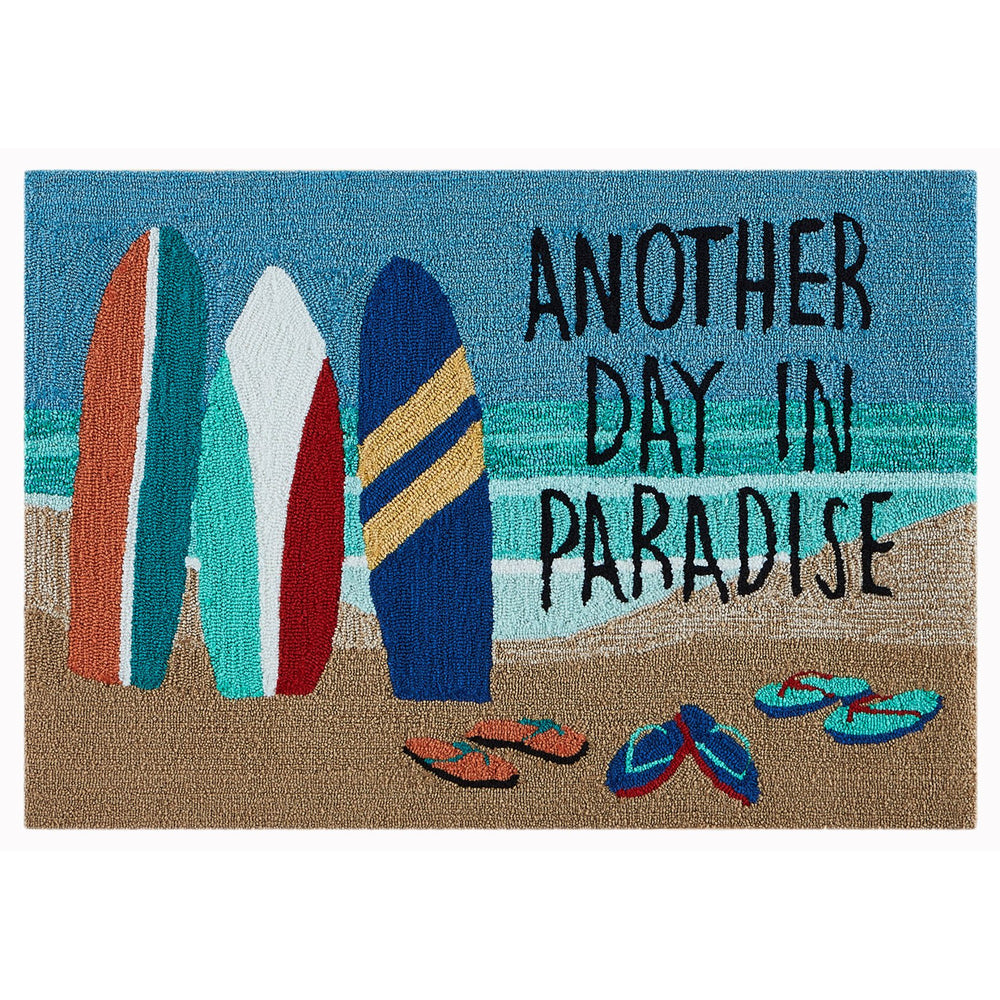 Trans Ocean Liora Manne Frontporch Beach Paradise Indoor/Outdoor Mat - Vibrant Coastal Decor For Any Space Blue Polyester,Acrylic Ftp34452304
