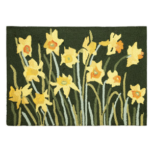 Trans Ocean Liora Manne Frontporch Daffodil Indoor/Outdoor Area Rug - Vibrant Floral Design For Any Space Green Polyester,Acrylic Ftp23456006