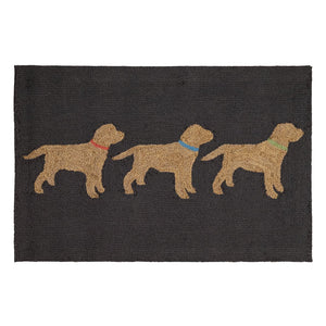 Trans Ocean Liora Manne Frontporch Indoor/Outdoor Rug - Charming Yellow Labs Design Perfect For Pet Lovers Grey Polyester,Acrylic Ftp34457547