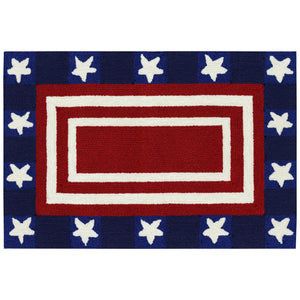 Trans Ocean Liora Manne Frontporch Patriotic Pendant Indoor/Outdoor Area Rug – Vibrant Americana Design For All Spaces Red Polyester,Acrylic Ftp34463724