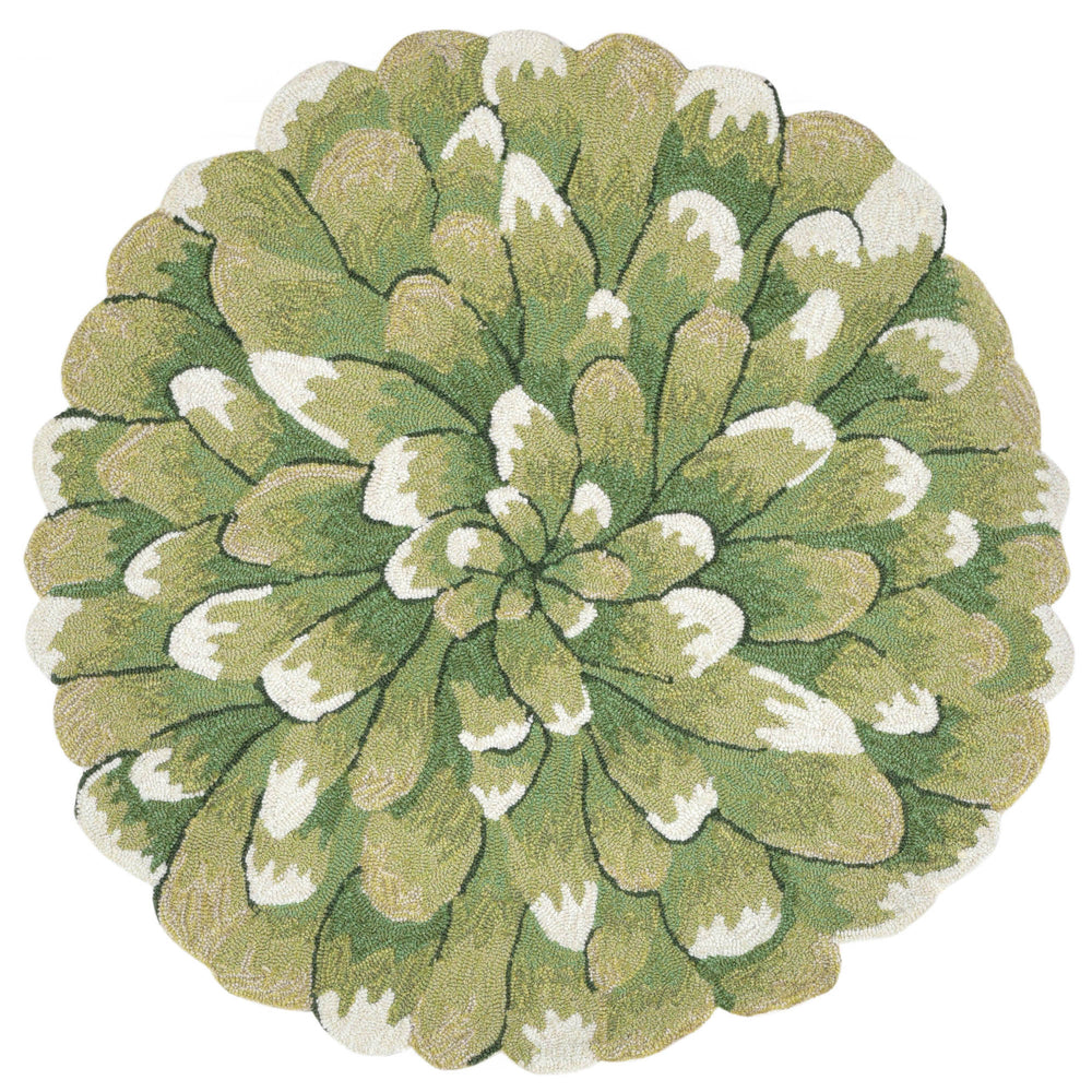 Trans Ocean Liora Manne Frontporch Mum Indoor/Outdoor Pillow - Stunning Floral Accent For Any Decor Style Green Polyester,Acrylic Ftpd3182806