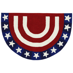 Trans Ocean Liora Manne Frontporch Patriotic Pendant Indoor/Outdoor Area Rug – Vibrant Americana Design For All Spaces Red Polyester,Acrylic Ftph2463724