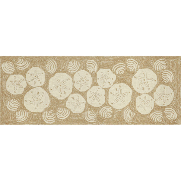 Trans Ocean Liora Manne Frontporch Shell Toss Indoor/Outdoor Pillow - Coastal Chic Accent For Any Space Natural Polyester,Acrylic Ftpr5140822