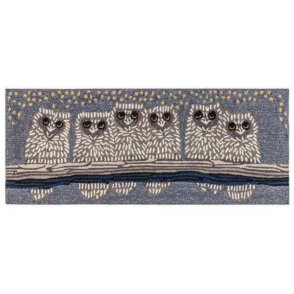 Trans Ocean Liora Manne Frontporch Owls Area Rug - Stylish Indoor/Outdoor Mat For Nature Lovers And Cabins Grey Polyester,Acrylic Ftpr5144347