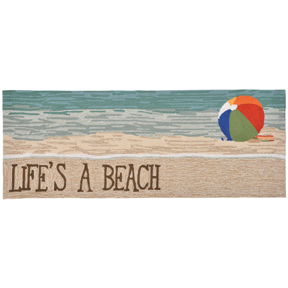 Trans Ocean Liora Manne Frontporch Life's A Beach Coastal Indoor/Outdoor Mat - Colorful, Durable & Fun Design Multi Polyester,Acrylic Ftpr5151612