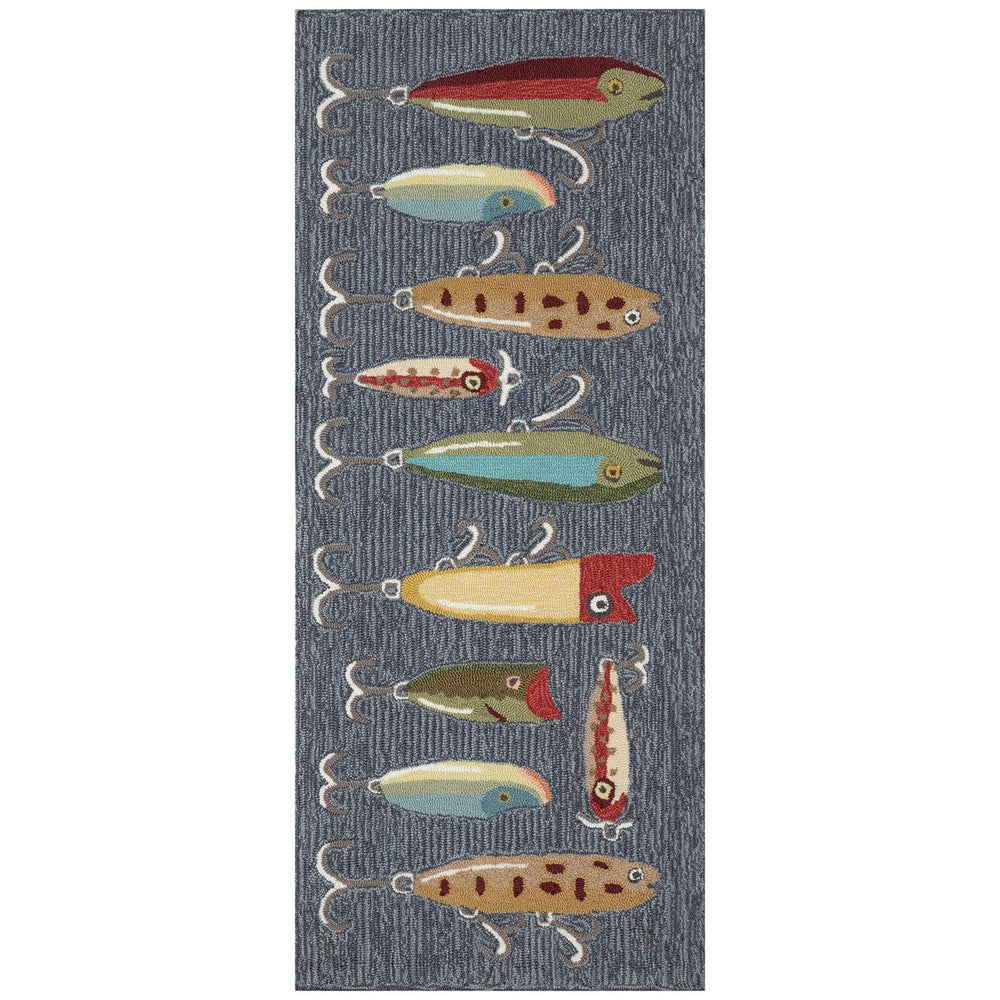 Trans Ocean Liora Manne Frontporch Hand-tufted Indoor/Outdoor Rug - Stylish Sports-themed Mat For Cabins Grey Polyester,Acrylic Ftpr5242047