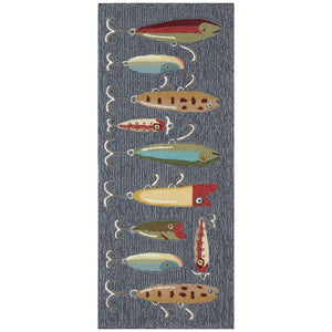 Trans Ocean Liora Manne Frontporch Hand-tufted Indoor/Outdoor Rug - Stylish Sports-themed Mat For Cabins Grey Polyester,Acrylic Ftpr5242047