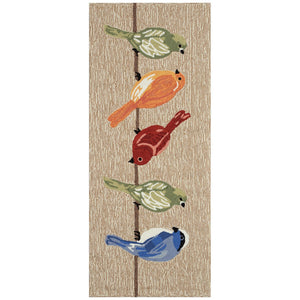 Trans Ocean Liora Manne Frontporch Birds Indoor/Outdoor Area Rug - Beautifully Crafted For Transitional Spaces Natural Polyester,Acrylic Ftpr5445712