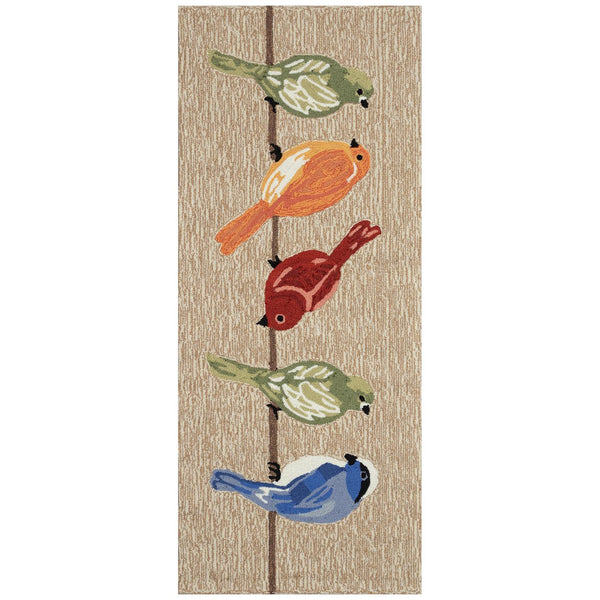 Trans Ocean Liora Manne Frontporch Birds Indoor/Outdoor Area Rug - Beautifully Crafted For Transitional Spaces Natural Polyester,Acrylic Ftpr5445712