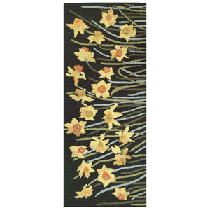 Trans Ocean Liora Manne Frontporch Daffodil Indoor/Outdoor Area Rug - Vibrant Floral Design For Any Space Green Polyester,Acrylic Ftpr5456006