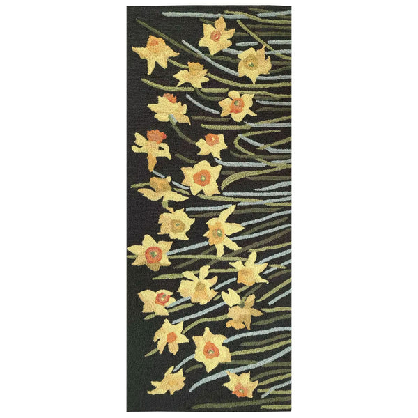 Trans Ocean Liora Manne Frontporch Daffodil Indoor/Outdoor Area Rug - Vibrant Floral Design For Any Space Green Polyester,Acrylic Ftpr5456006