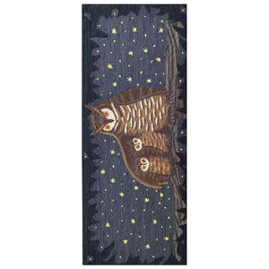 Trans Ocean Liora Manne Frontporch Owl Family Indoor/Outdoor Mat – Cozy Graphic Rug With Charming Night Scene Navy Polyester,Acrylic Ftpr5467333