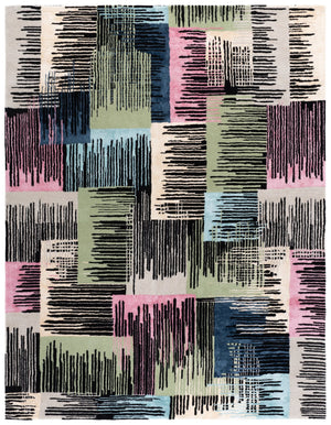 Safavieh Fifth Black And Pink Hand-Tufted Area Rug — Plush 0.5" Pile, Viscose Wool Cotton Blend, Modern Elegance 8'-0" x 10'-0" FTV105Z-8