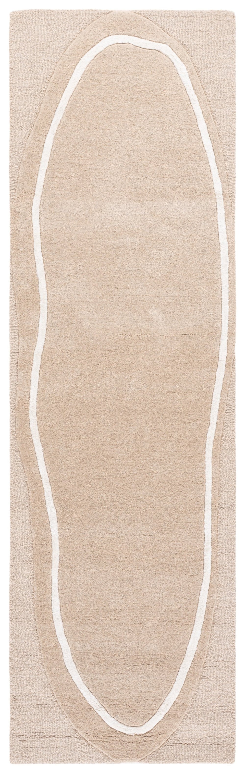 Safavieh Fifth Elevate Hallways With A Hand-Tufted Beige Ivory Runner — Wool Blend, Low-Pile, Modern Chic Design 2'-3" x 8'-0" FTV106B-28