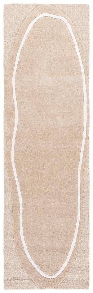 Safavieh Fifth Hand-Tufted Beige Ivory Area Rug — 70% Wool Blend, Low Pile, Luxurious Soft Texture For Modern Homes 8'-0" x 10'-0" FTV106B-8