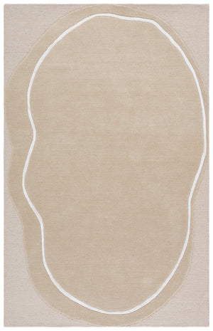 Safavieh Fifth Hand-Tufted Beige Ivory Area Rug — 70% Wool Blend, Low Pile, Luxurious Soft Texture For Modern Homes 8'-0" x 10'-0" FTV106B-8
