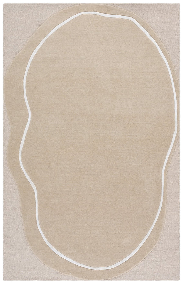 Safavieh Fifth Hand-Tufted Beige Ivory Area Rug — 70% Wool Blend, Low Pile, Luxurious Soft Texture For Modern Homes 8'-0" x 10'-0" FTV106B-8