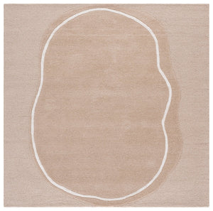 Safavieh Fifth Hand-Tufted Beige Ivory Area Rug — 70% Wool Blend, Low Pile, Luxurious Soft Texture For Modern Homes 8'-0" x 10'-0" FTV106B-8