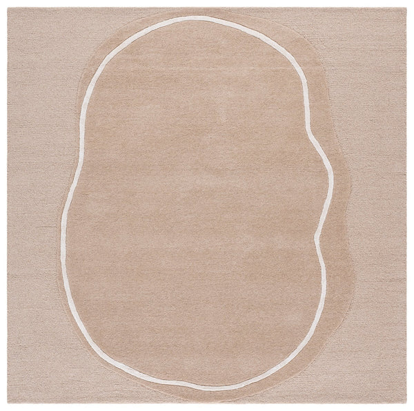 Safavieh Fifth Hand-Tufted Beige Ivory Area Rug — 70% Wool Blend, Low Pile, Luxurious Soft Texture For Modern Homes 8'-0" x 10'-0" FTV106B-8