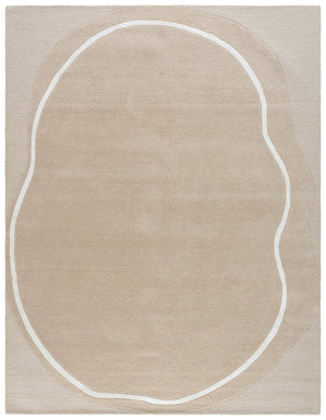 Safavieh Fifth Hand-Tufted Beige Ivory Area Rug — 70% Wool Blend, Low Pile, Luxurious Soft Texture For Modern Homes 8'-0" x 10'-0" FTV106B-8