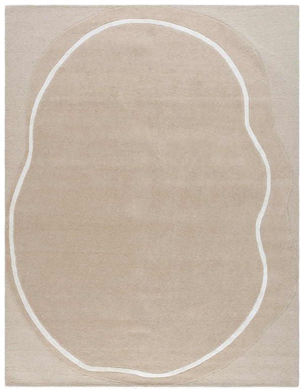 Safavieh Fifth Hand-Tufted Beige Ivory Area Rug — 70% Wool Blend, Low Pile, Luxurious Soft Texture For Modern Homes 8'-0" x 10'-0" FTV106B-8