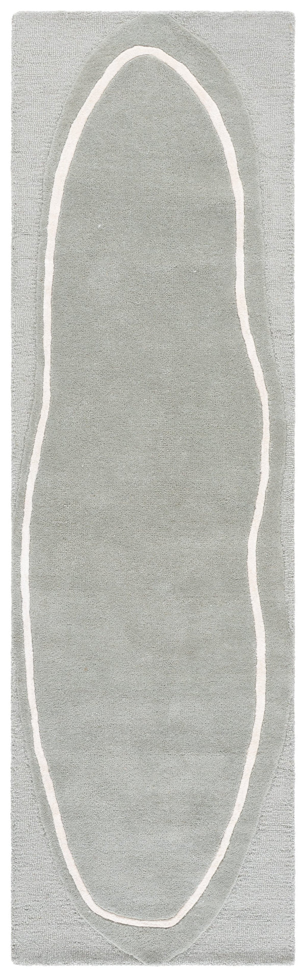 Safavieh Fifth Hand-Tufted Grey Ivory Runner Rug — Plush Wool-Blend, Low-Profile Modern Elegance For Hallways 2'-3" x 8'-0" FTV106F-28