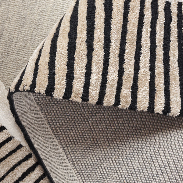 Safavieh Fifth Oval Hand-Tufted Area Rug In Grey & Black — Wool-Blend Low-Pile Modern Accent For Living Room 8'-0" x 10'-0" FTV107F-8OV