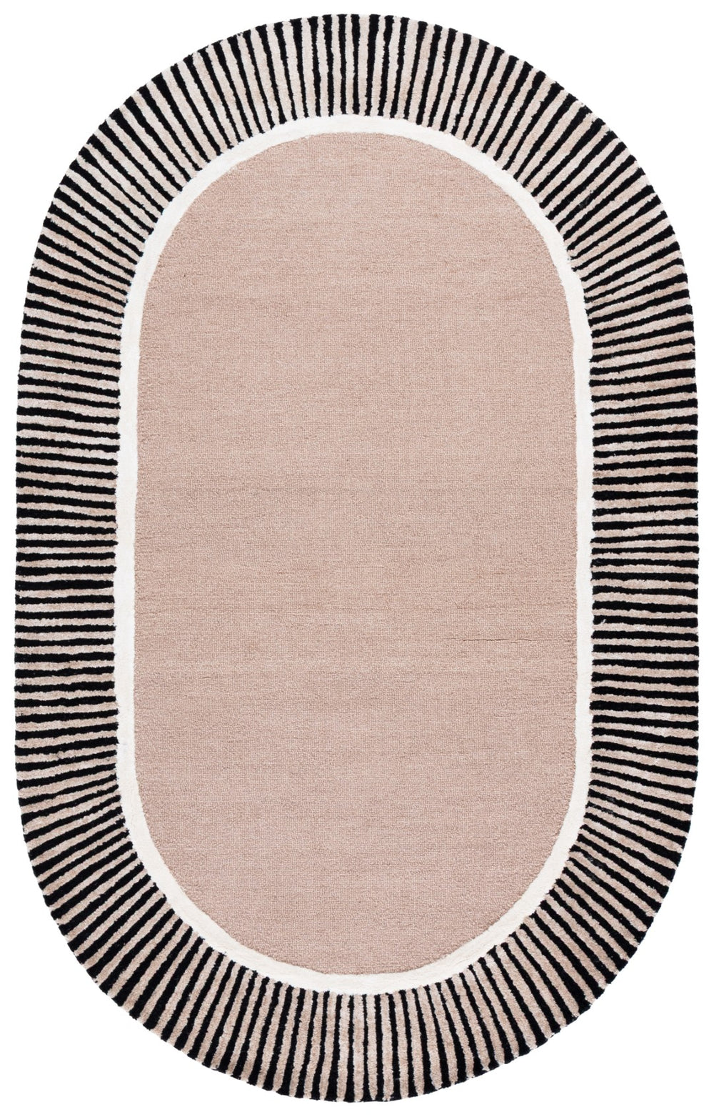 Safavieh Fifth Avenue Hand-tufted Area Rug – Luxurious Wool Blend In Elegant Design For Modern Home Decor Light Brown ,Black 65% Wool,25% Viscose,10% Cotton Ftv107t-3ov