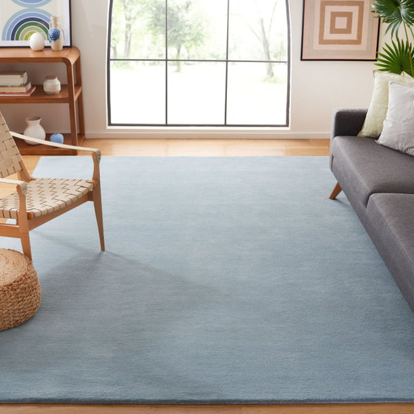 Safavieh Fifth Avenue Hand Tufted Wool Area Rug Solid Ivory Oversized Living Room Accent Blue 10'-0" x 14'-0" FTV128M-10