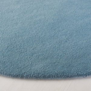 Safavieh Fifth Avenue Hand Tufted Wool Area Rug Solid Ivory Oversized Living Room Accent Blue 3'-0" x 3'-0" FTV128M-3R