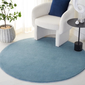 Safavieh Fifth Avenue Luxurious Hand-tufted Rug - Timeless Elegance For Home Décor, Crafted In India Blue 85% Wool,15% Cotton Ftv128m-7sq
