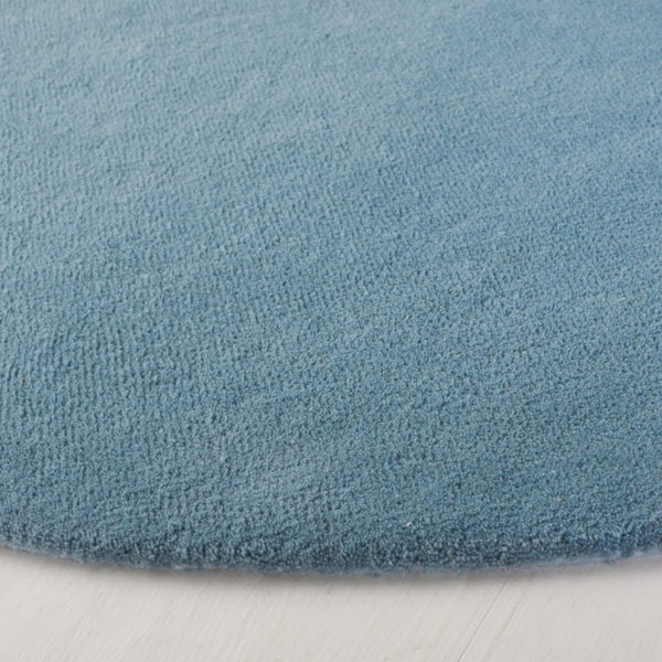 Safavieh Fifth Avenue Hand Tufted Wool Area Rug Solid Ivory Oversized Living Room Accent Blue 7'-0" x 7'-0" FTV128M-7R