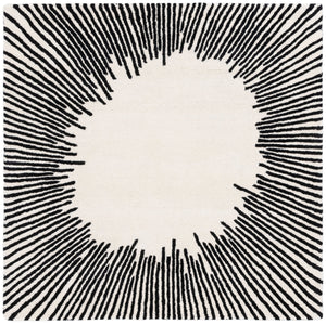 Safavieh Fifth Elegant Ivory And Black Geometric Hand-Tufted Area Rug, Wool-Cotton Blend, Modern Statement Piece 10'-0" x 14'-0" FTV129A-10