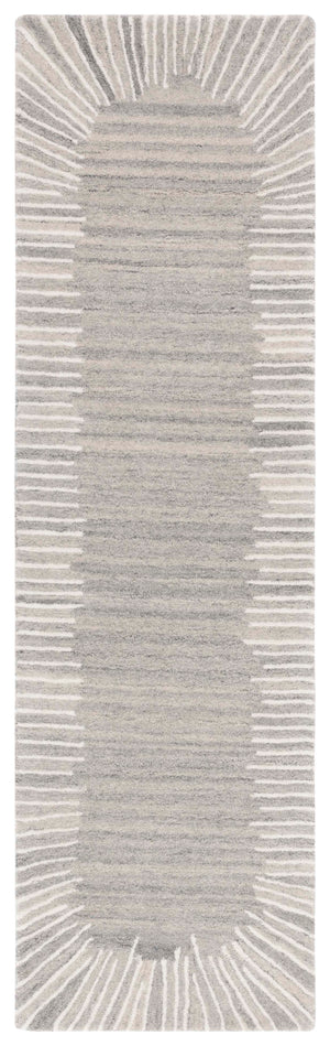 Safavieh Fifth Modern Geometric Grey Ivory Area Rug — Hand‑Tufted Wool Blend, Low‑Profile Comfort & Durable Craftsmanship 2'-3" x 5'-0" FTV129F-25