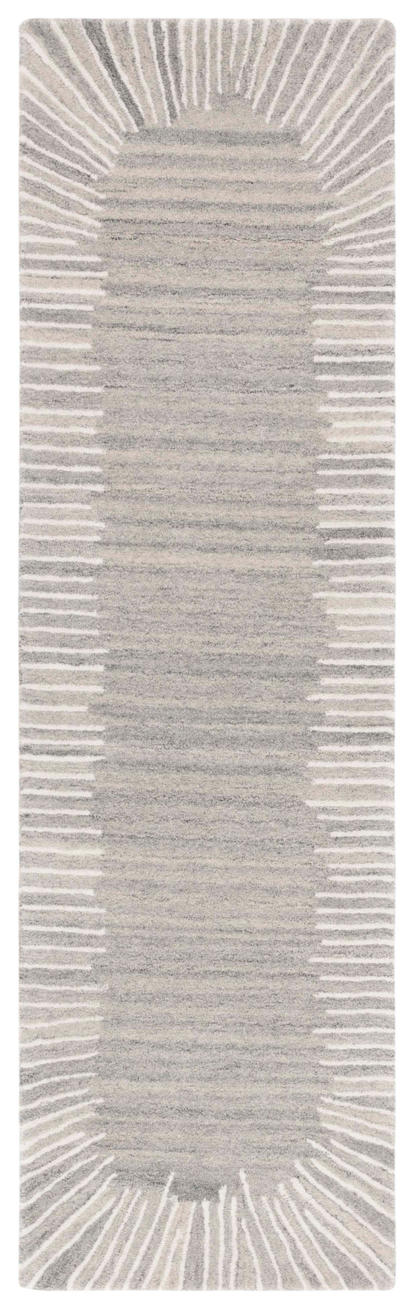 Safavieh Fifth Modern Geometric Grey Ivory Area Rug — Hand‑Tufted Wool Blend, Low‑Profile Comfort & Durable Craftsmanship 2'-3" x 5'-0" FTV129F-25