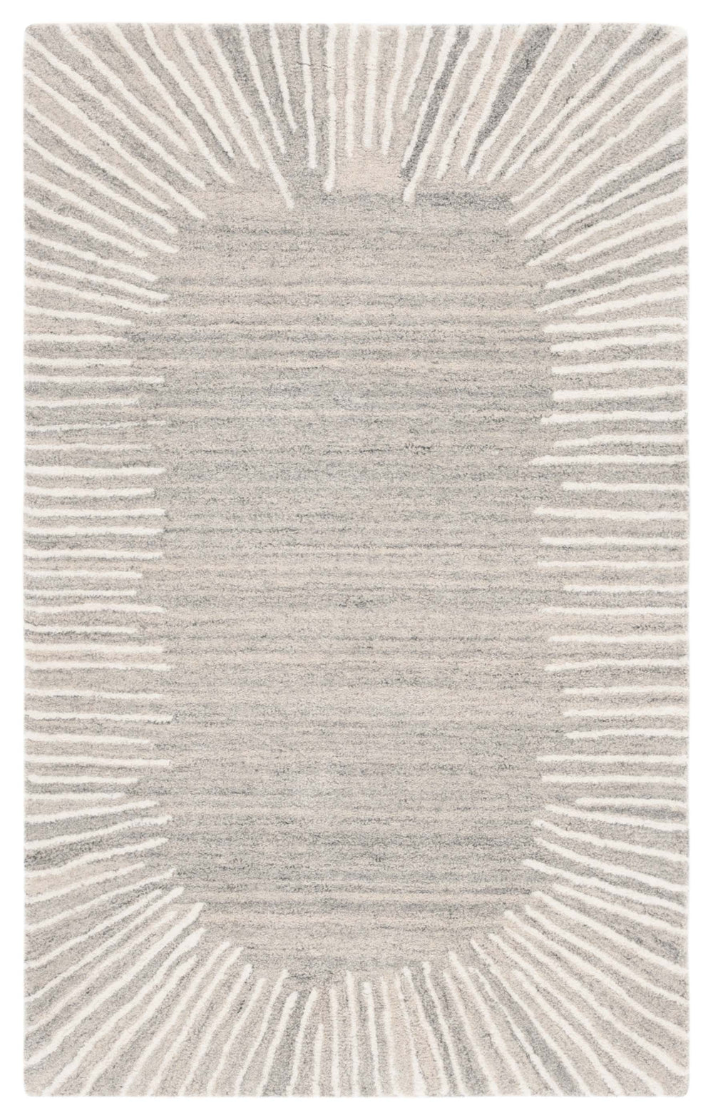 Safavieh Fifth Modern Geometric Grey Ivory Area Rug — Hand‑Tufted Wool Blend, Low‑Profile Comfort & Durable Craftsmanship 2'-3" x 5'-0" FTV129F-25