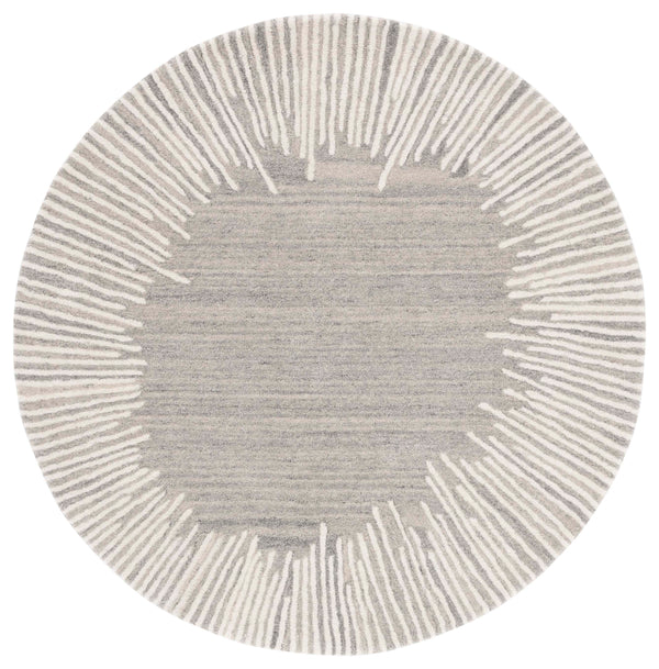 Safavieh Fifth Modern Geometric Grey Ivory Area Rug — Hand‑Tufted Wool Blend, Low‑Profile Comfort & Durable Craftsmanship 2'-3" x 5'-0" FTV129F-25