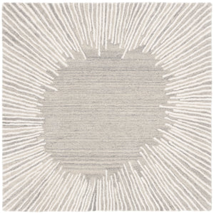 Safavieh Fifth Modern Geometric Grey Ivory Area Rug — Hand‑Tufted Wool Blend, Low‑Profile Comfort & Durable Craftsmanship 2'-3" x 5'-0" FTV129F-25