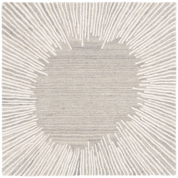 Safavieh Fifth Modern Geometric Grey Ivory Area Rug — Hand‑Tufted Wool Blend, Low‑Profile Comfort & Durable Craftsmanship 2'-3" x 5'-0" FTV129F-25