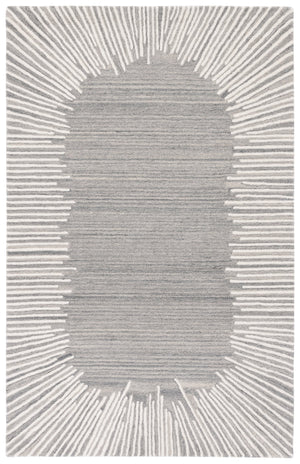 Safavieh Fifth Modern Geometric Grey Ivory Area Rug — Hand‑Tufted Wool Blend, Low‑Profile Comfort & Durable Craftsmanship 2'-3" x 5'-0" FTV129F-25