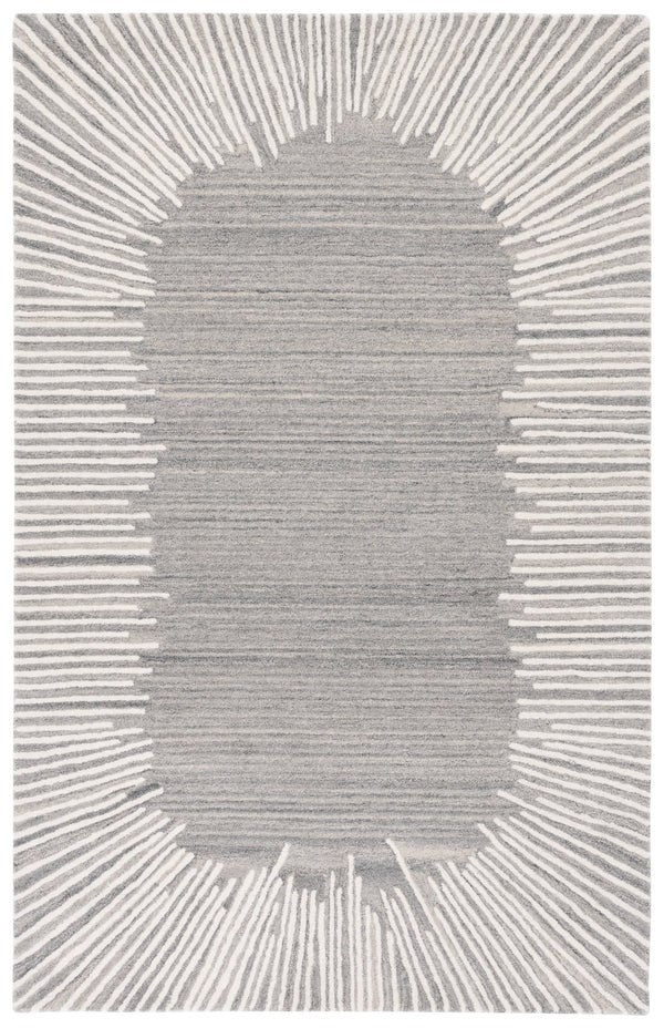 Safavieh Fifth Modern Geometric Grey Ivory Area Rug — Hand‑Tufted Wool Blend, Low‑Profile Comfort & Durable Craftsmanship 2'-3" x 5'-0" FTV129F-25