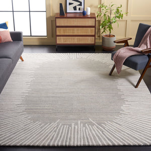 Safavieh Fifth Modern Geometric Grey Ivory Area Rug — Hand‑Tufted Wool Blend, Low‑Profile Comfort & Durable Craftsmanship 2'-3" x 5'-0" FTV129F-25