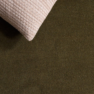 Safavieh Fifth Avenue Hand Tufted Wool Rug Solid Olive Plush Pile Living Room Bedroom FTV134X-5