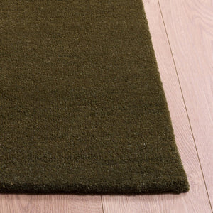 Safavieh Fifth Avenue Hand Tufted Wool Rug Solid Olive Plush Pile Living Room Bedroom FTV134X-5
